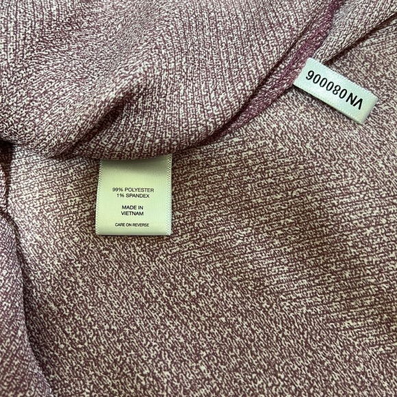 🌙New York & Company Heathered Pink Mauve Bow Sleeveless Blouse - Picture 5 of 6